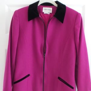 Women's wool blazer with velvet trim - BRAND NEW